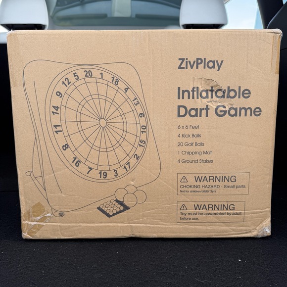ZivPlay Inflatable Dart Game 6x6 Ft Soccer Golf Yard Target Outdoor Family Fun - Picture 8 of 8